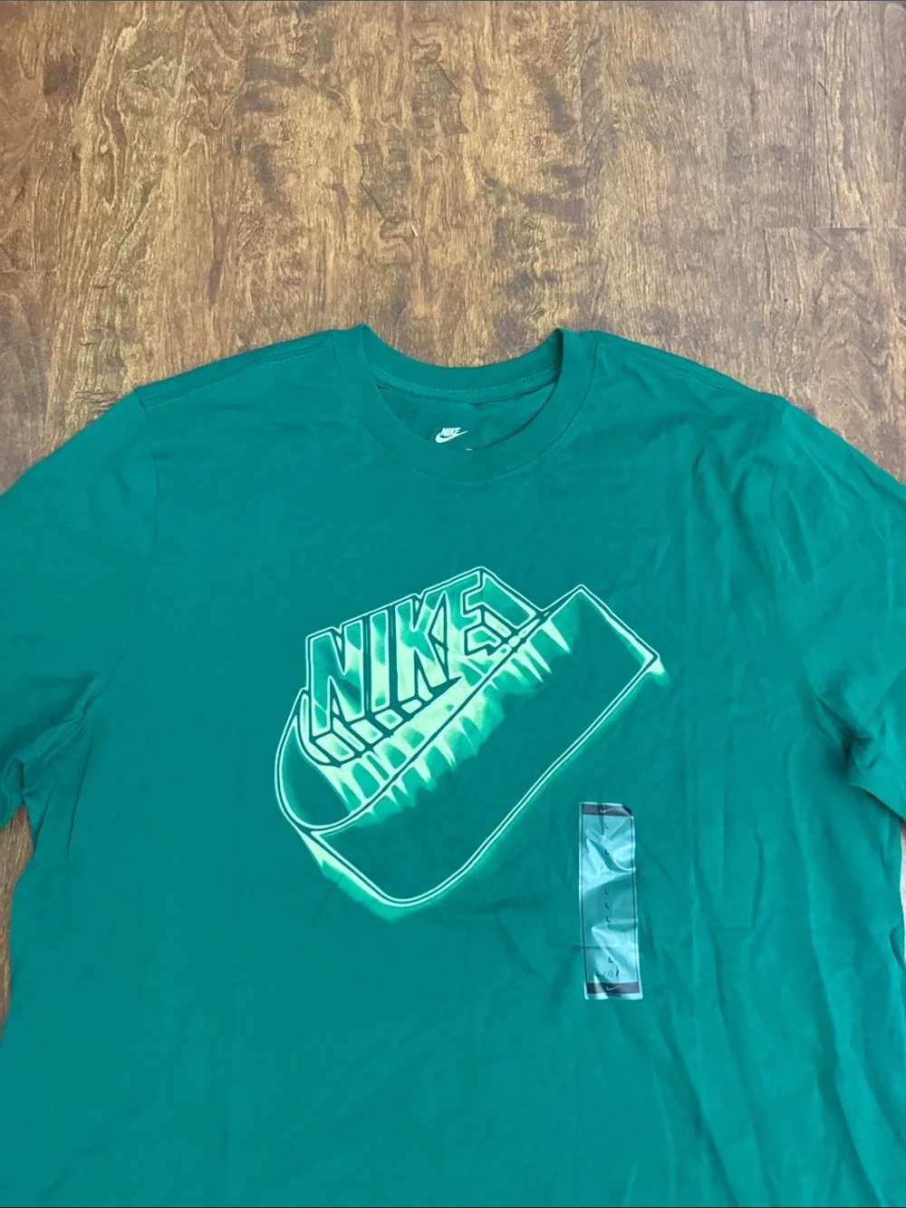 Nike Men’s Emerald Green Graphic Tee with Sneaker Logo
